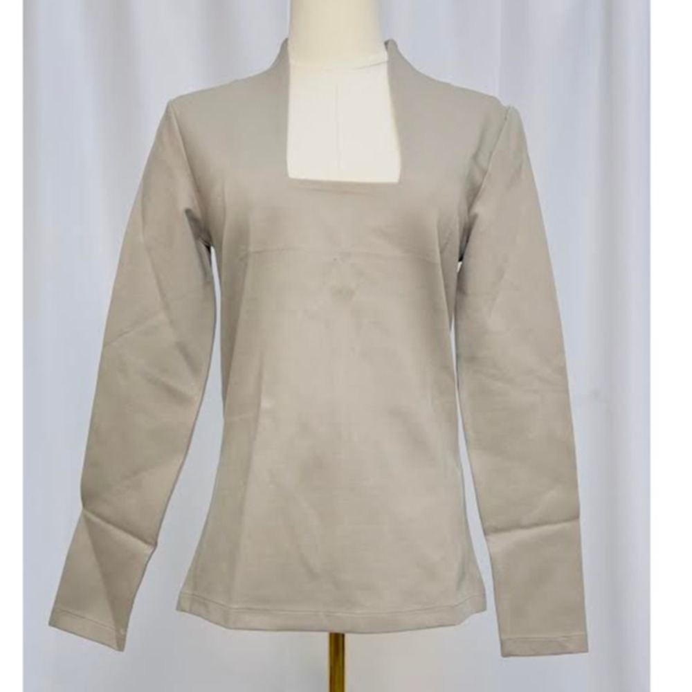 NEW! Kate Spade Saturday Square Neck‎ Jersey Top (M , Stone)